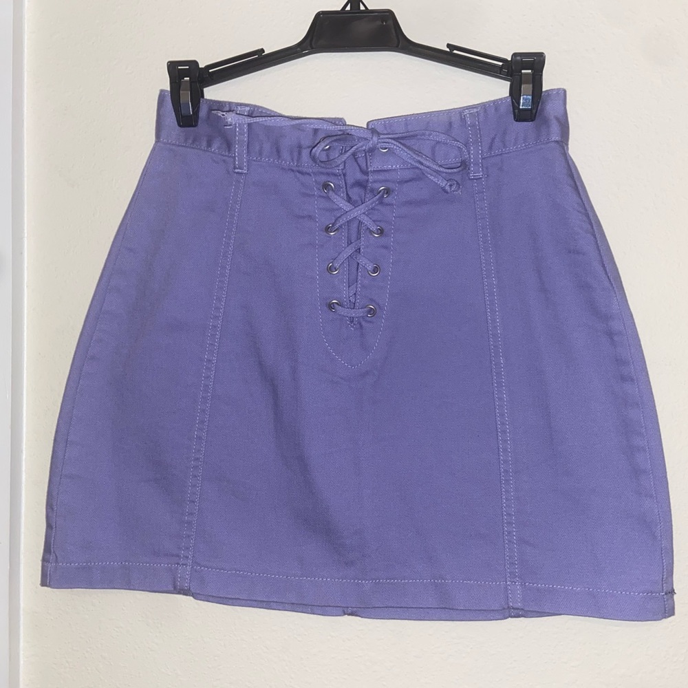 Purple Jean Skirt
